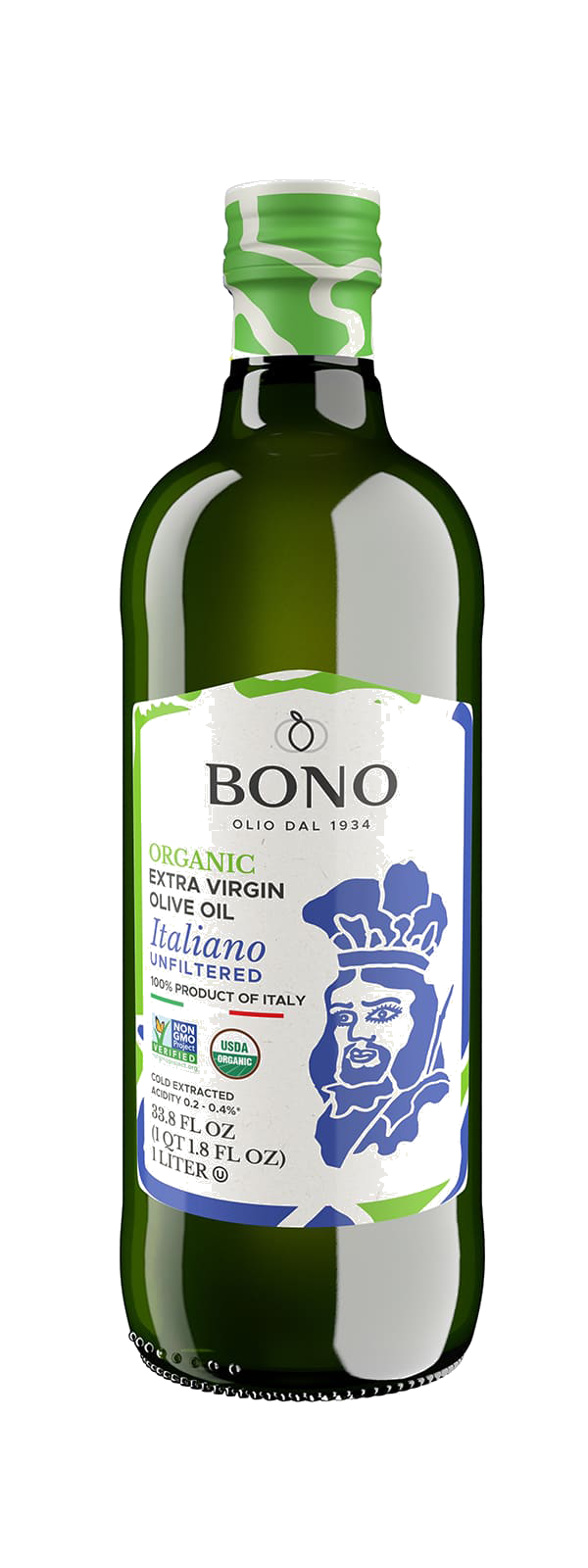BONO Unfiltered Organic Extra Virgin Olive Oil 1 Litre