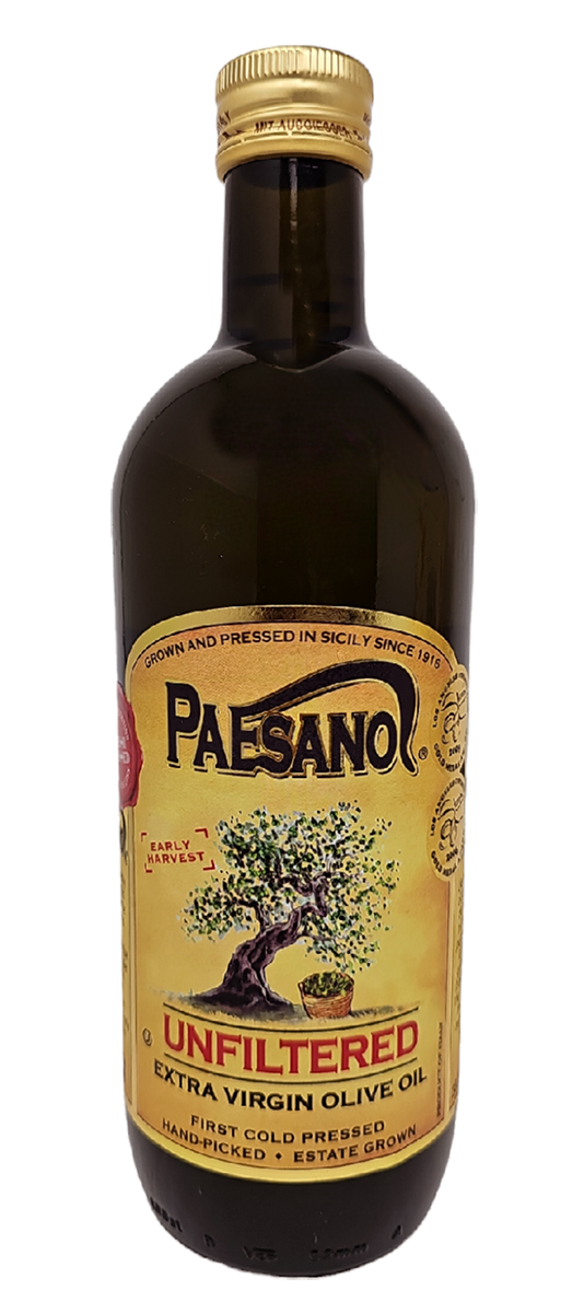 Paesano Unfiltered Extra Virgin Organic Olive Oil Early Harvest - NON GMO