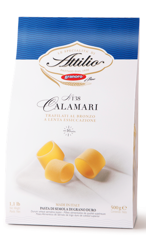 Granoro Attilio Pasta Number 138 Calamari Trafilati Al Bronzo -Made in Italy 2 Pack