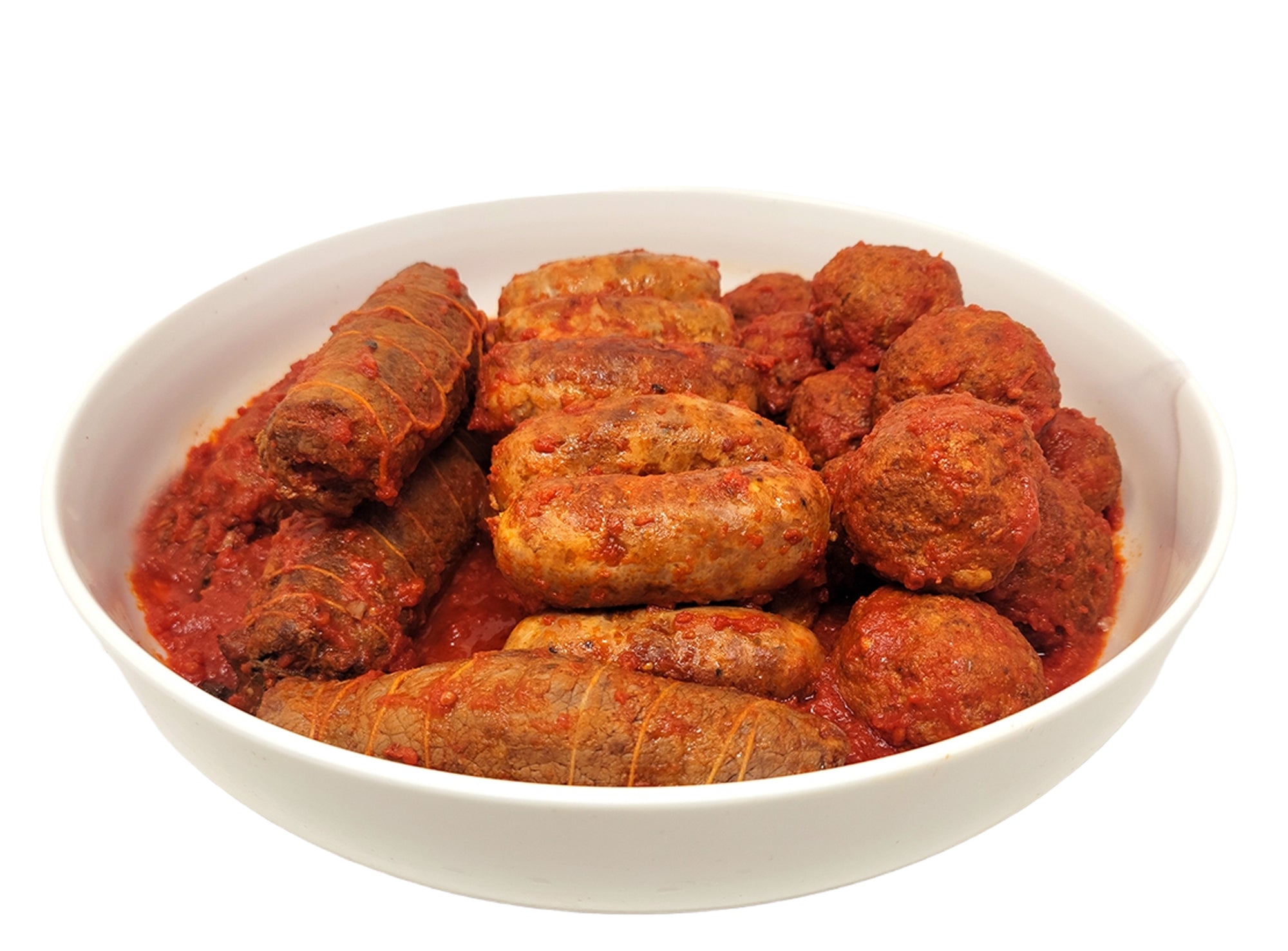 Sausage Meatballs and Braciola For Sunday Dinner