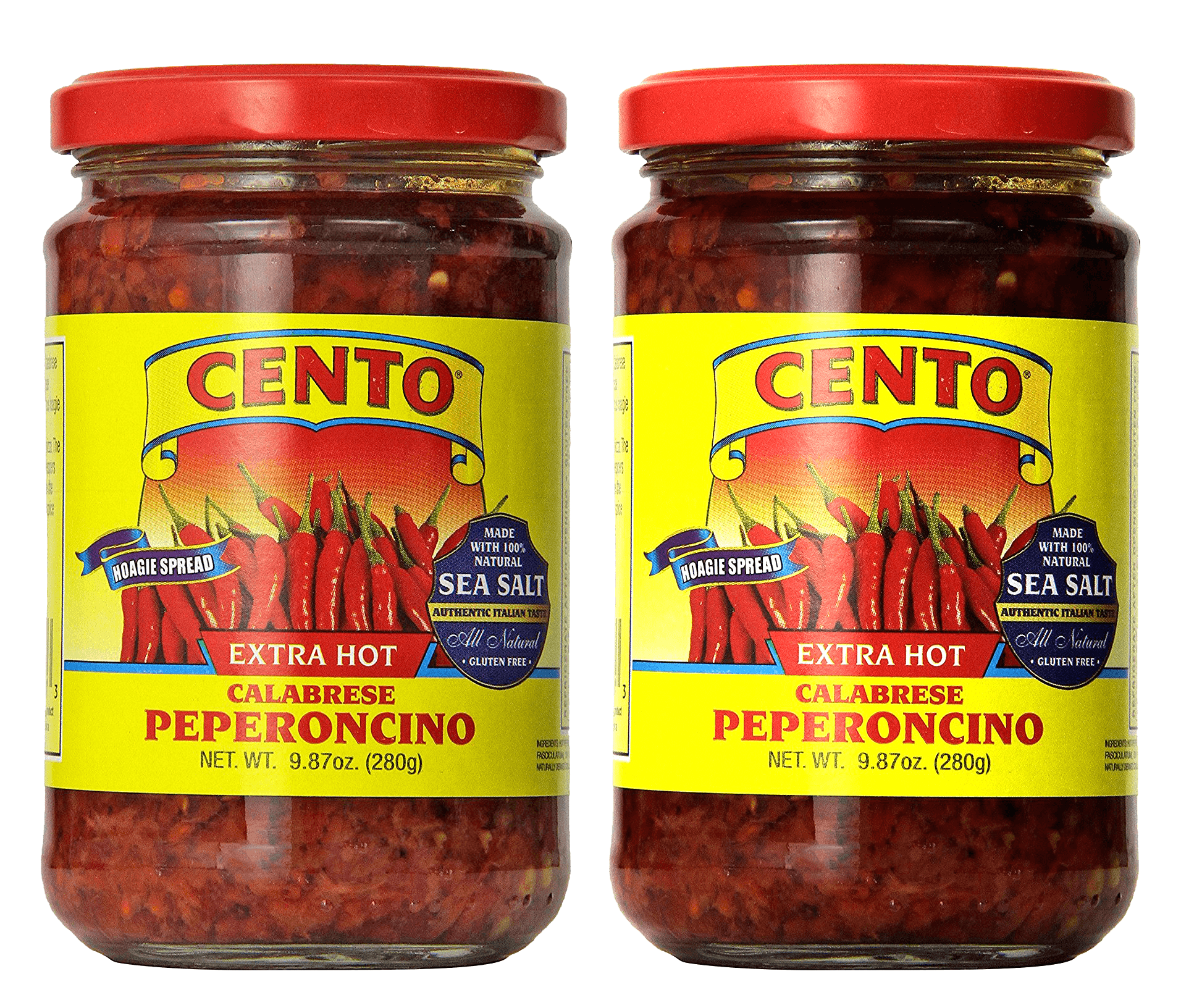 Cento Products - Cento - Extra Hot Calabrese Peperoncino Hoagie Spread 2 Pack - Free Shipping