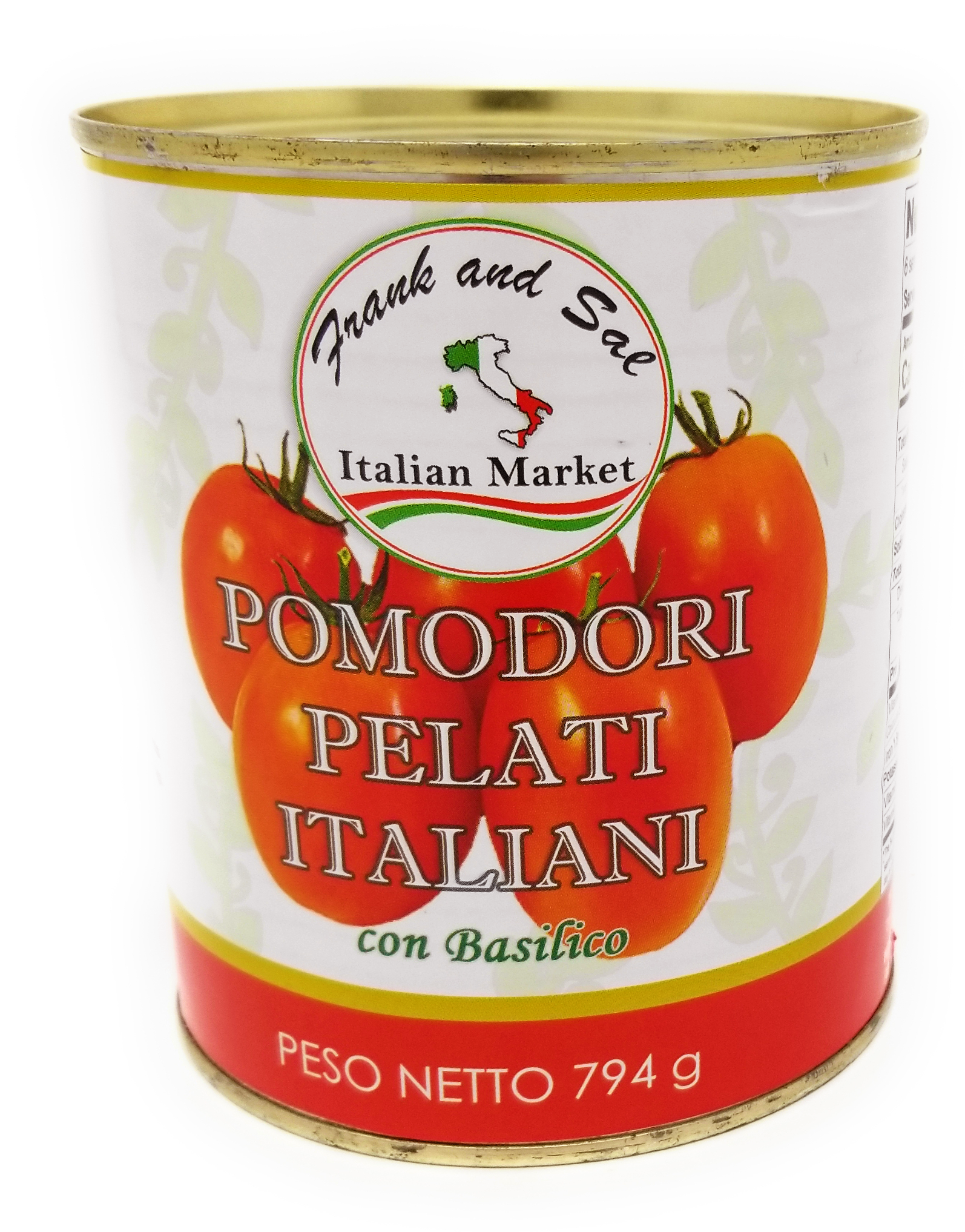 Whole Peeled Italian Tomatoes With Basil - All Natural Product of Italy - 3 Easy to Open Pull top 28 ounce Cans - Kosher