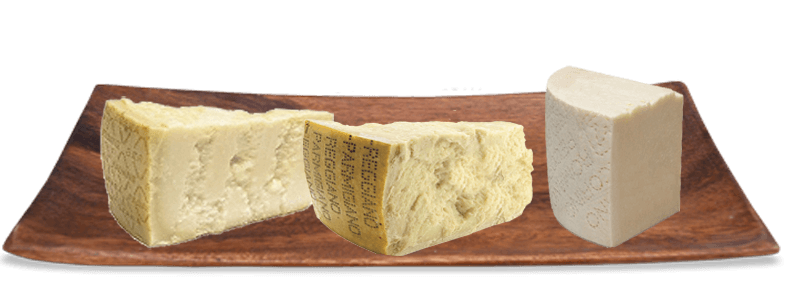 Italian Cheese Sampler - Parmigiano Reggiano  -  Pecorino Romano - Grana Padano - 1 Pound Each