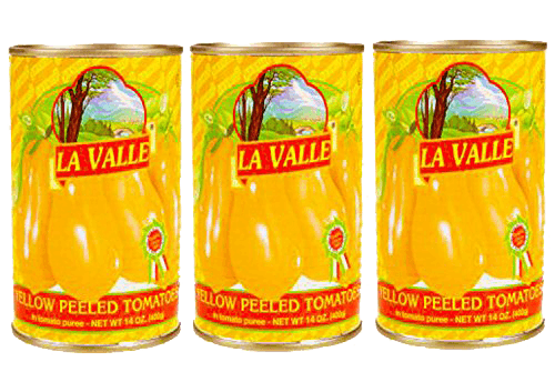 La Valle Italian Peeled Yellow Plum Tomatoes 14 oz. 3 Pack - Kosher
