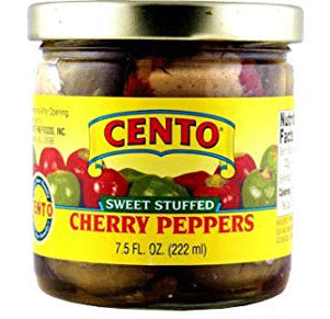 Cento Sweet Cherry Peppers Stuffed 8 oz (Pack of 6)