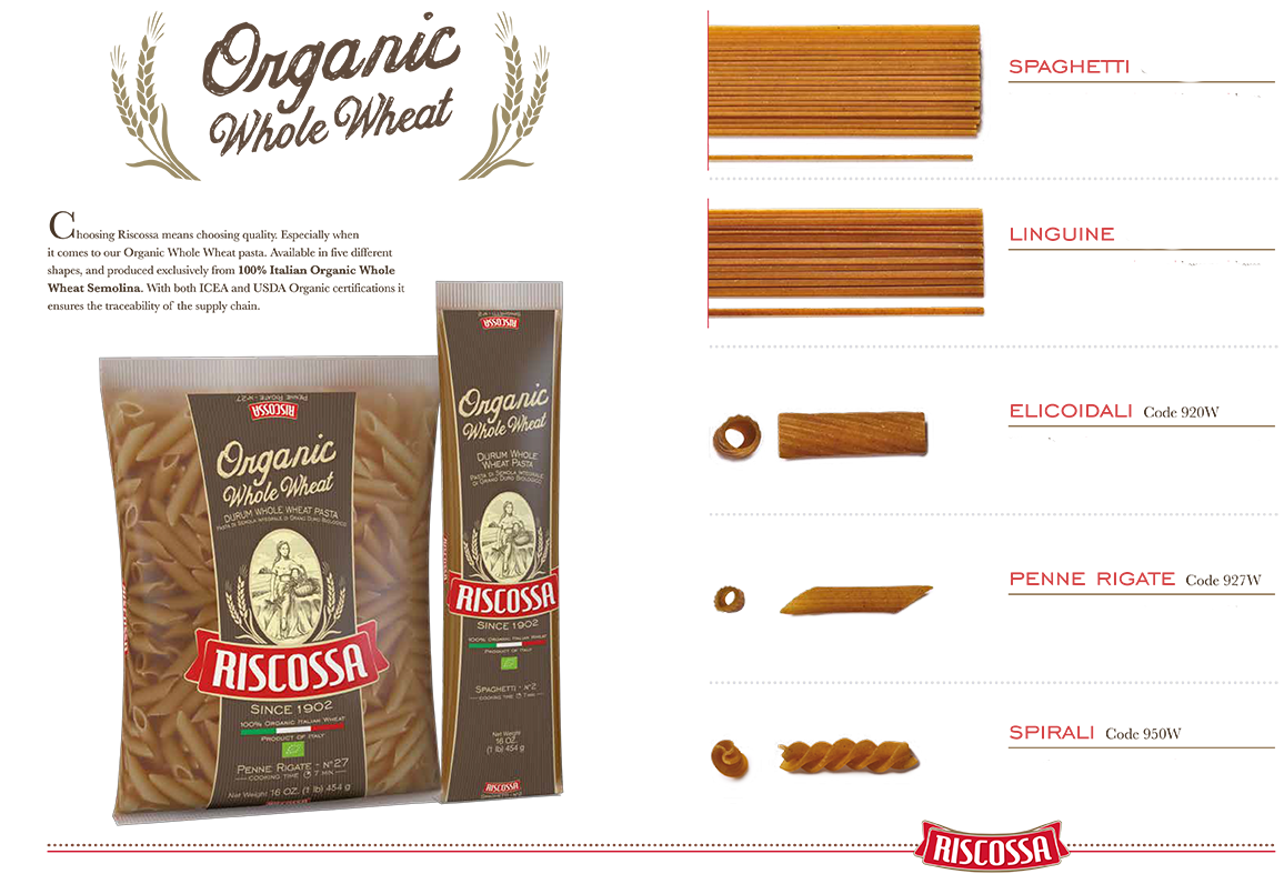 Organic Riscossa Whole Wheat Pasta From Italy 