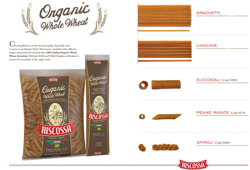 Imported Organic Riscossa Whole Wheat Pasta From Italy - Frank and Sal