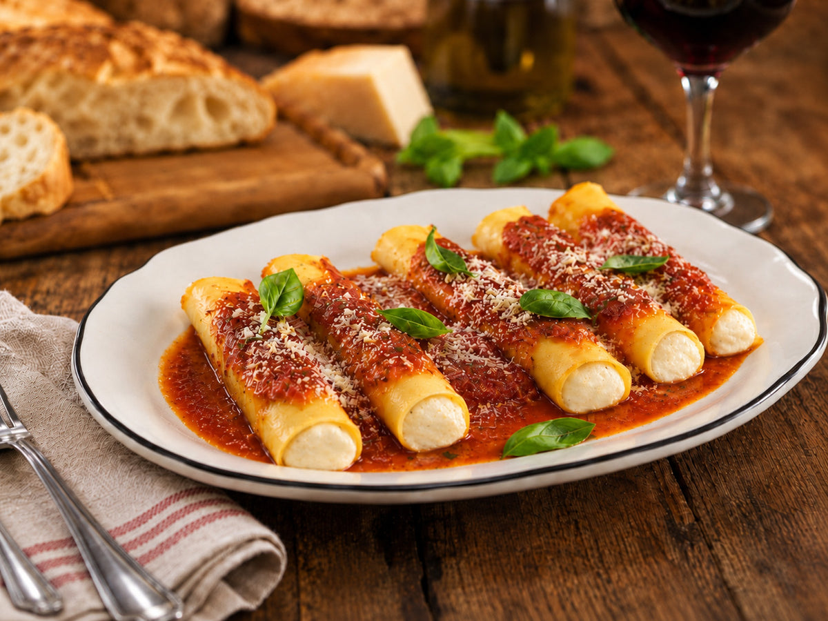 Manicotti 6 Boxes Fresh Made - Made in NYC by Frank and Sal Italian Market - 36 Count
