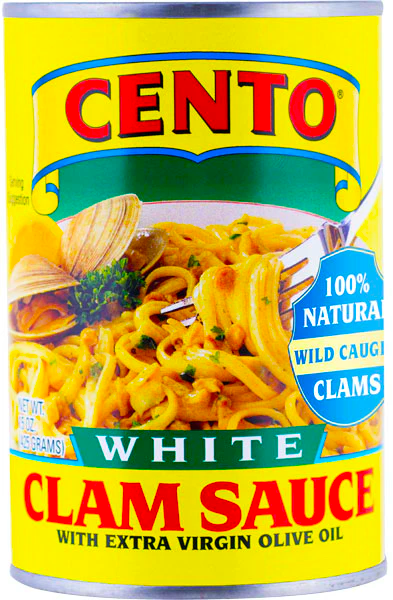 “Cento White Clam Sauce 15 oz can front label”