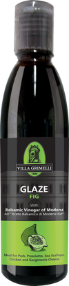 Bottle of Villa Grimelli Fig Glaze with label and cap.