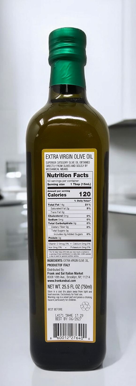 Frank and Sal Extra Virgin Olive Oil Italian and Kosher