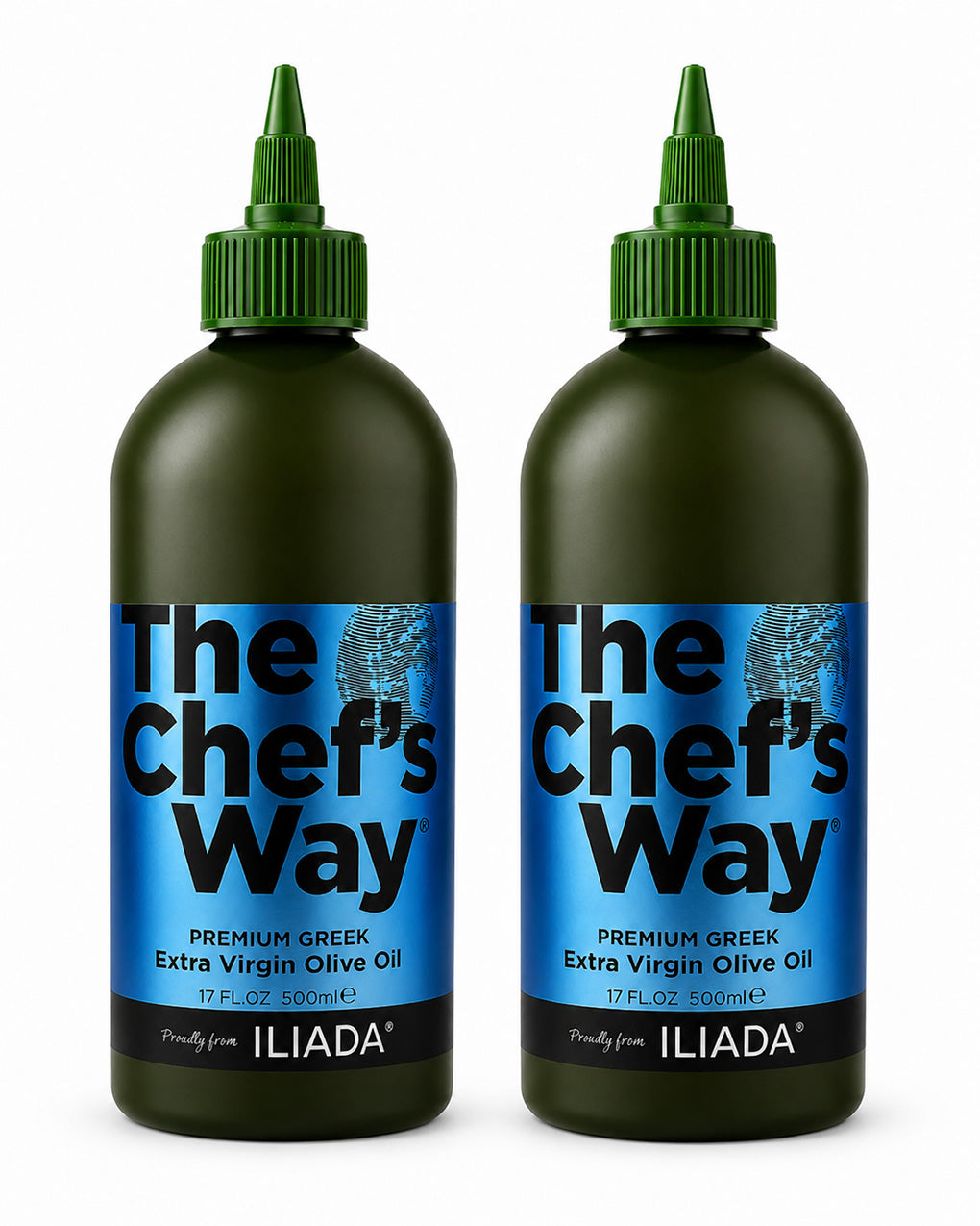 ILIADA The Chef’s Way Greek Extra Virgin Olive Oil 2 Pack - 500 ml Bottles