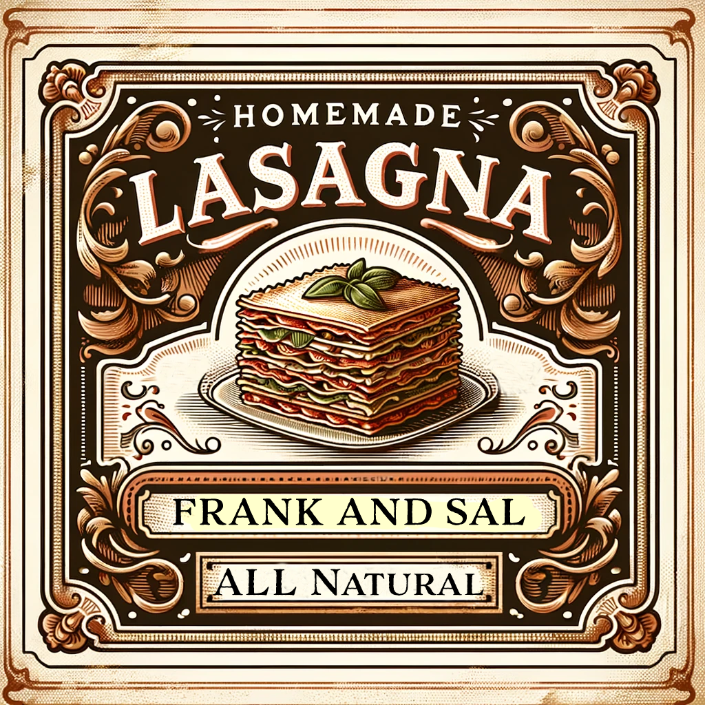 Frank and Sal Home Made Lasagna