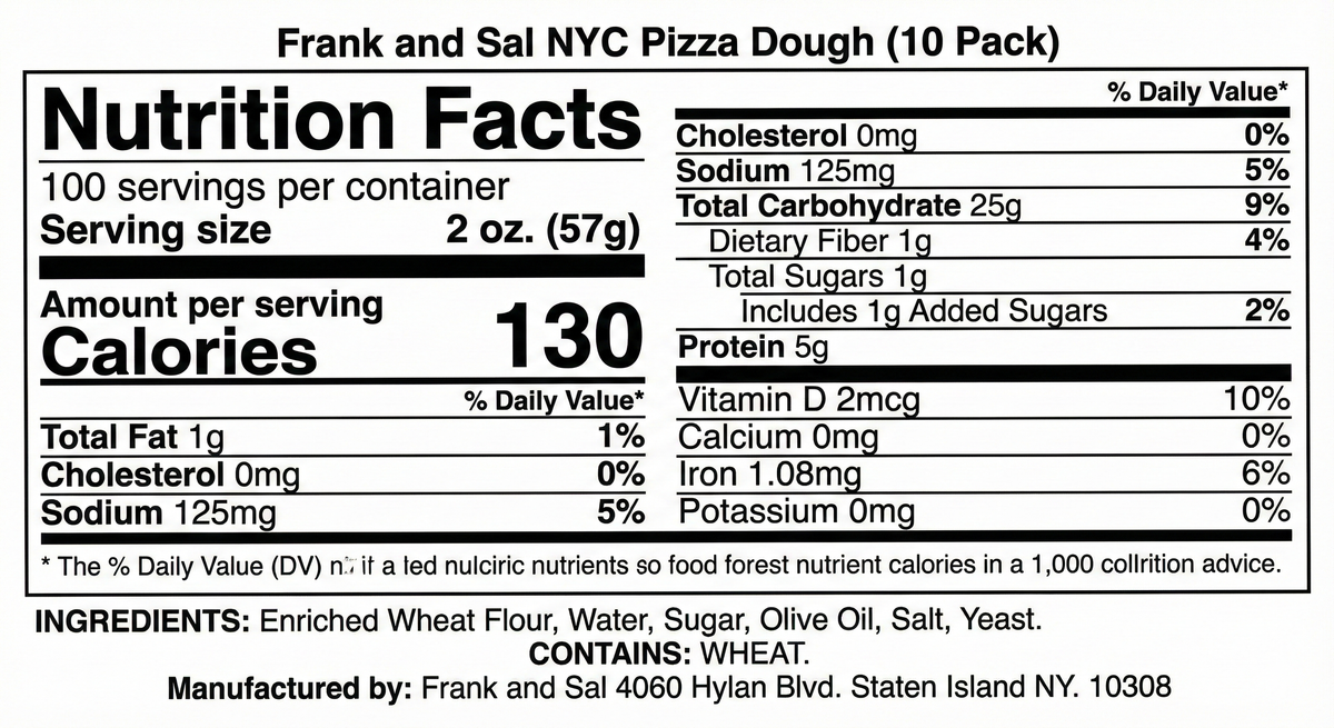 Authentic NYC Pizza Dough