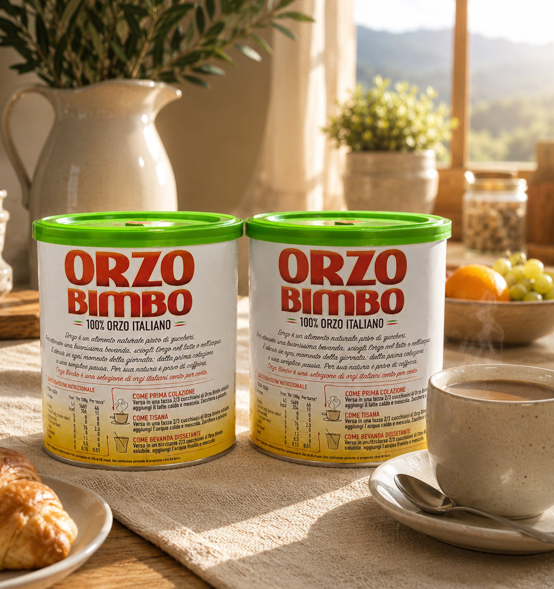Orzo Bimbo Solubile Italian barley drink 2 pack caffeine free roasted barley