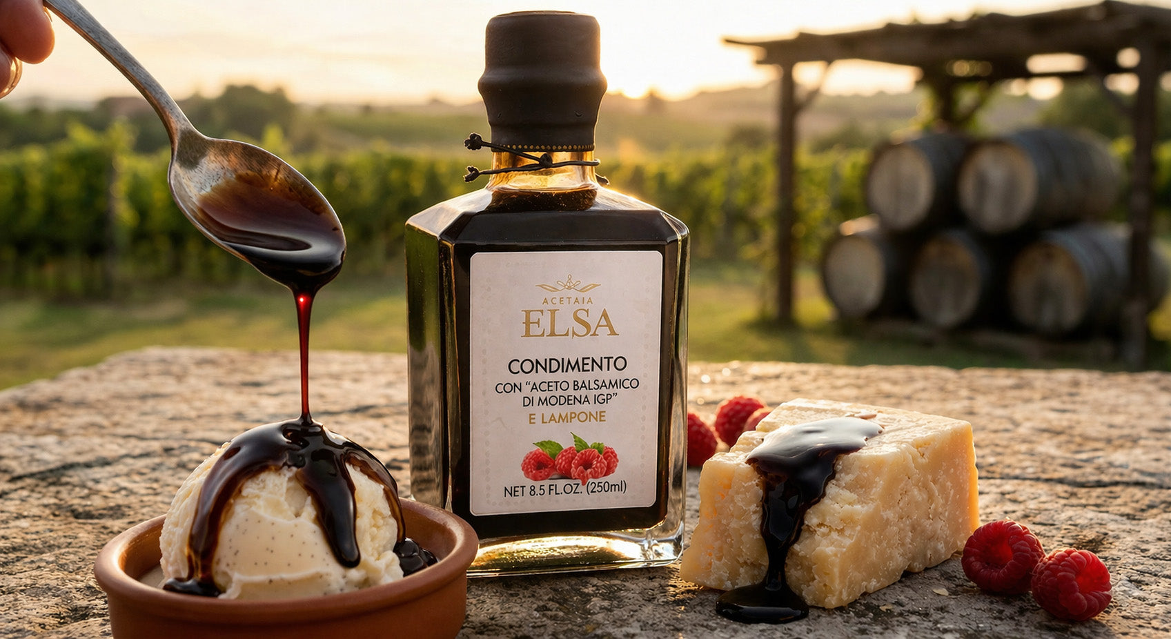 Raspberry Balsamic Vinegar | Acetaia Elsa Lampone Condimento