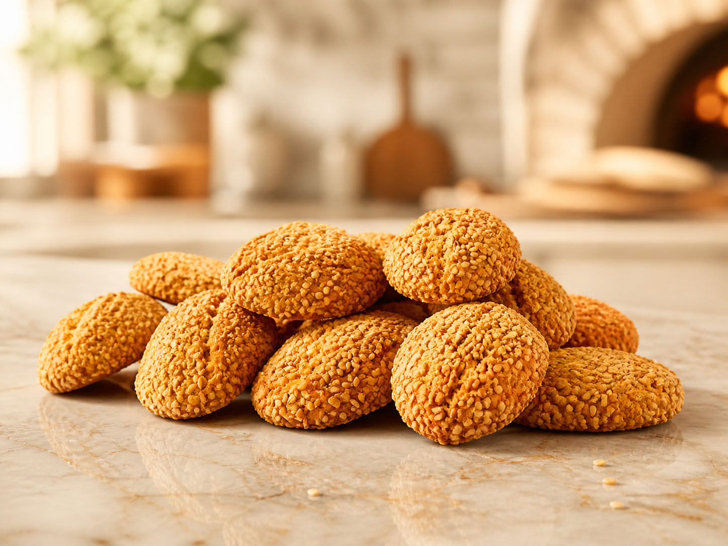 Frank and Sal Bakery: All Natural Italian Sesame Cookies 1 Pound Baked Fresh Daily -Regina Cookies