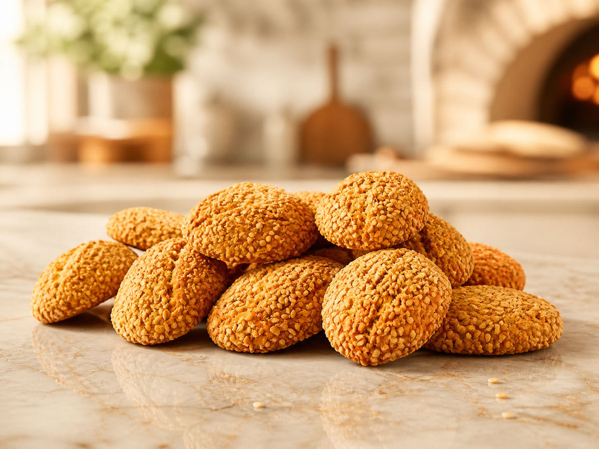 Frank and Sal Bakery: All Natural Italian Sesame Cookies 1 Pound Baked Fresh Daily -Regina Cookies
