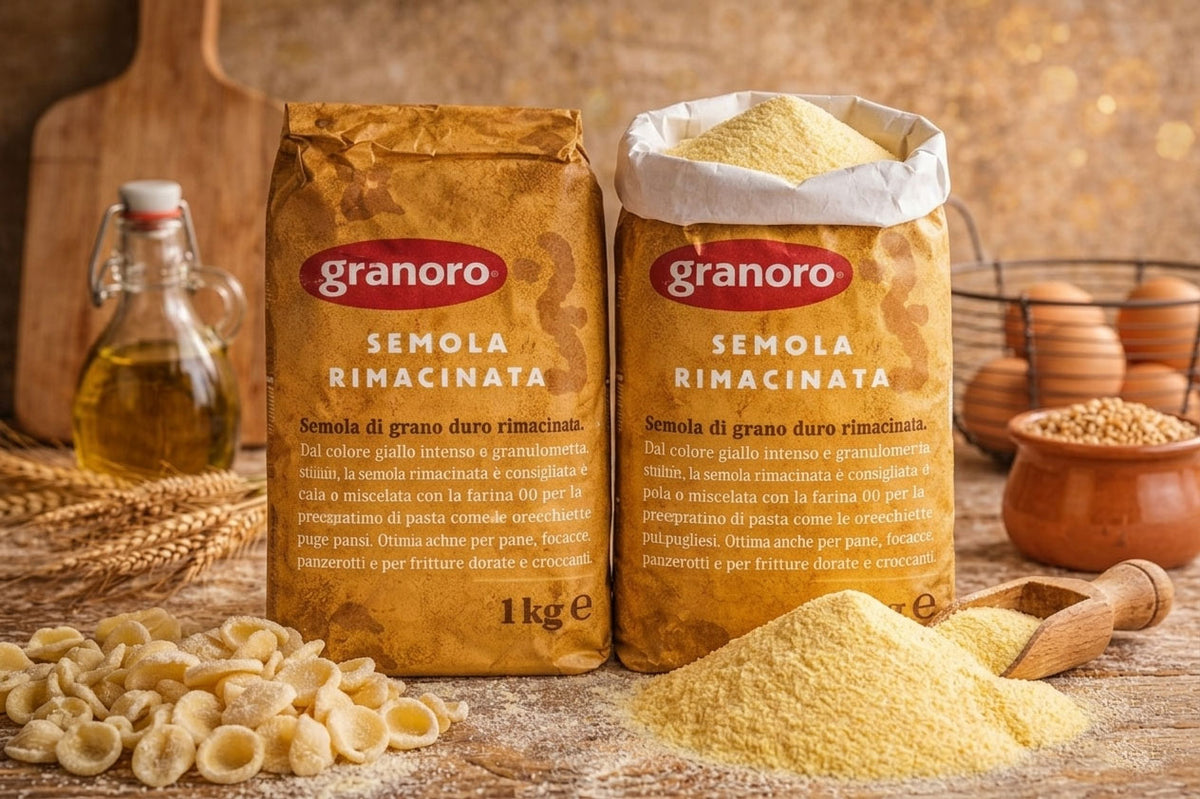 Granoro Semola Rimacinata Durum Wheat Flour 1kg (2-Pack) | Frank and Sal