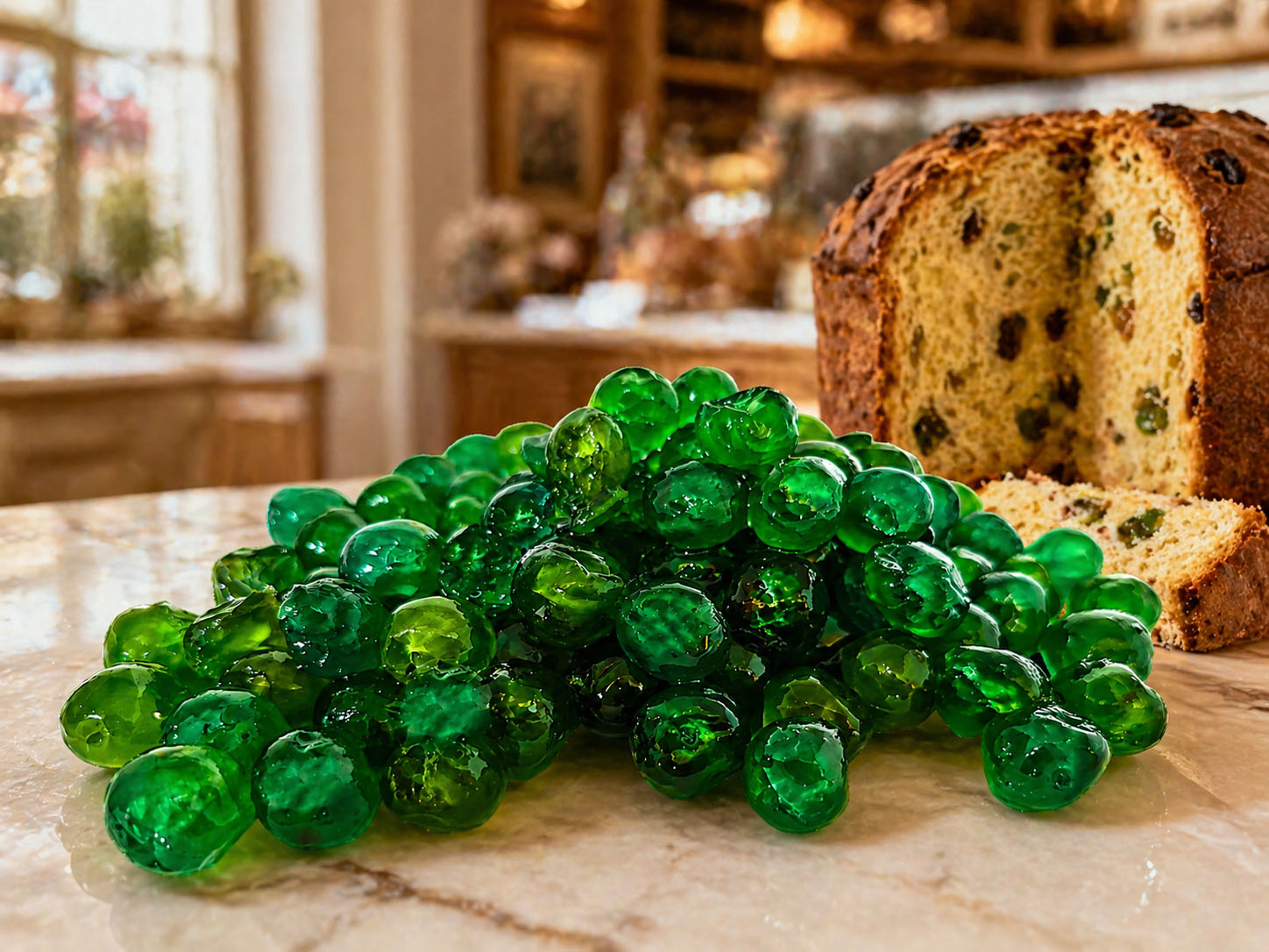 Green Candied Cherries - Whole Sicilian Fruit