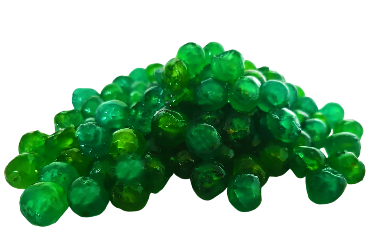 Candied (Glazed) Green Cherries Imported From Sicily 2 Pounds 