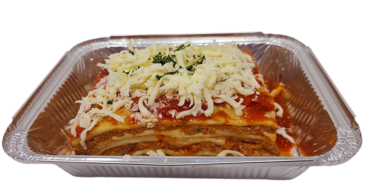 Lasagna  in shipping  container 