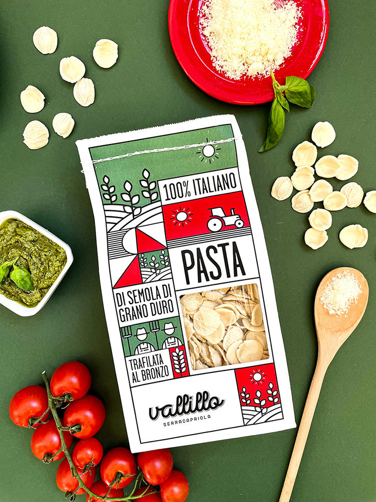 Vallillo Orecchiette 2-Pack - 100% Italian Bronze Die Pasta - 2.2lb