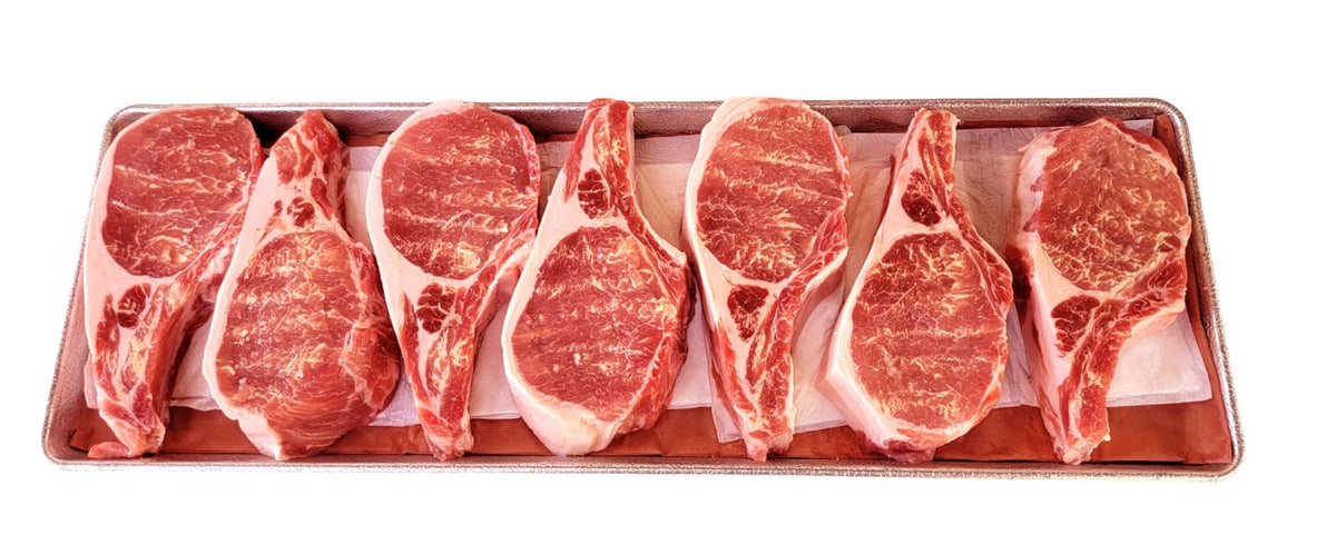 Premium Reserve Pork Chops 1 full rack - 8 chops approximately 8 pounds (Chefs Choice)