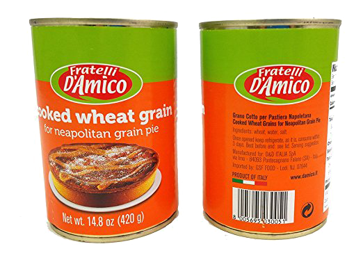 Fratelli D'Amico Cooked Wheat Grain (Grano Cotto) Product of Italy - 2 Cans - Frank and Sal 