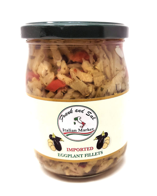 Marinated Eggplant Strips Imported From Italy 2 Glass Jars Marinated Eggplant Strips Imported From Italy 2 Glass Jars