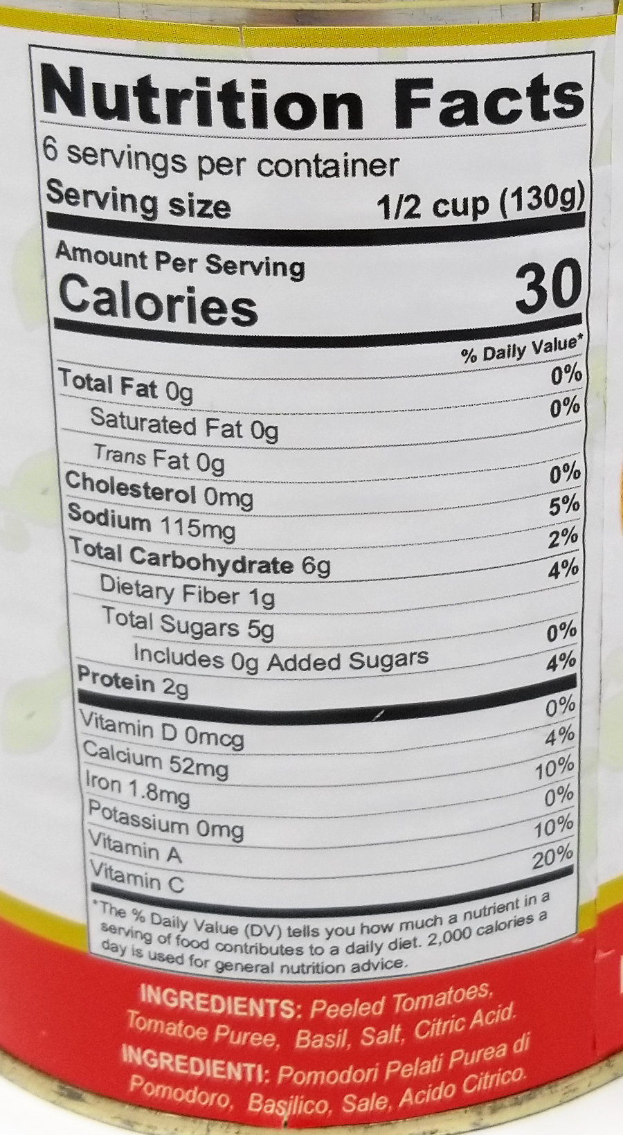 Whole peeled Italian Tomatoes 