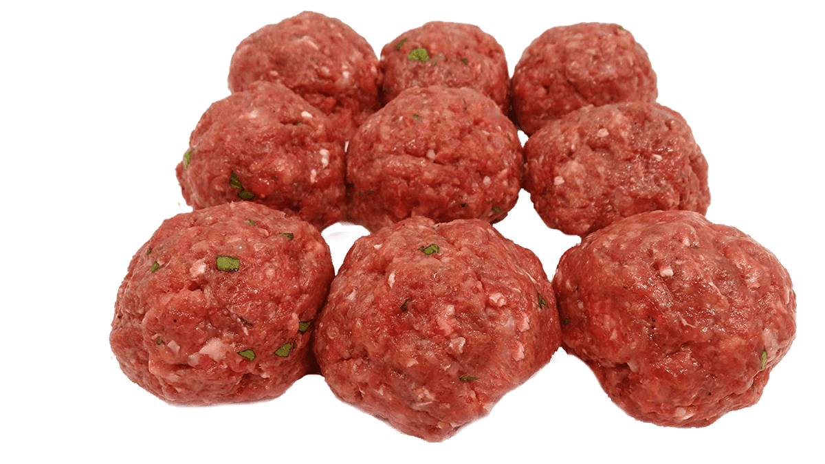 Fresh Local Meat Delivery - All Natural Meat Balls Made Fresh Daily (9 Meatballs) 1.5 Pounds