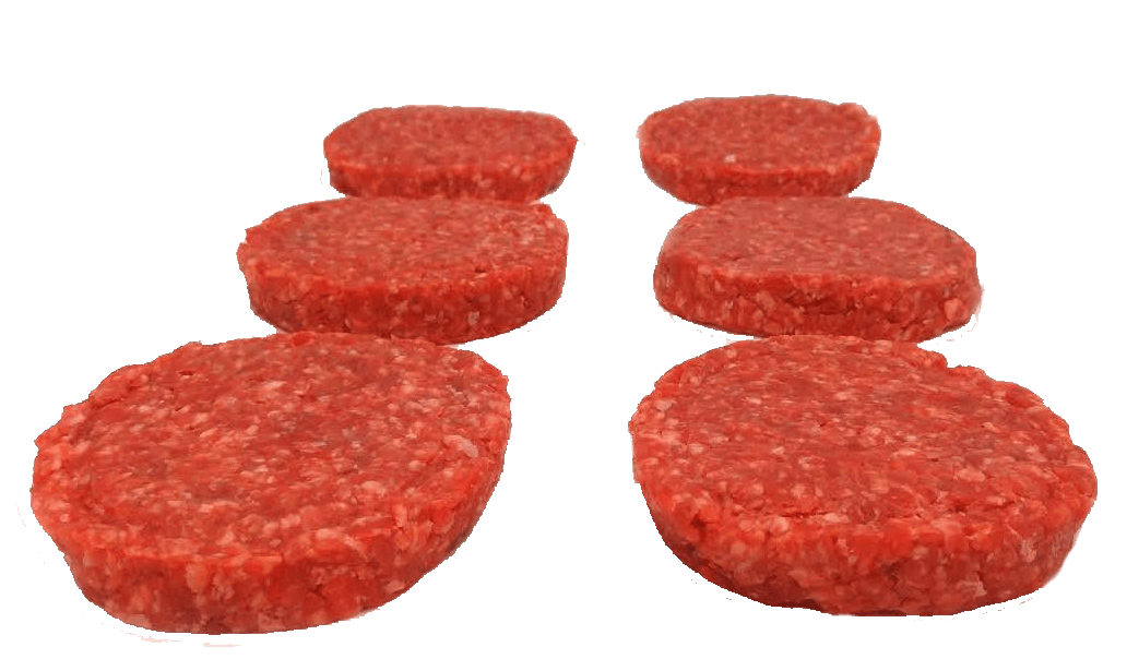 Black Angus Sirloin Burgers - Ten All Natural 80/20 - Approximately  2 Pounds