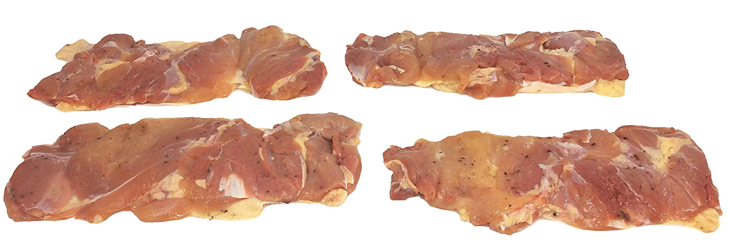 Fresh Local Meat Delivery - Deboned Chicken Thighs Chef Select - 3 Pounds - Lightly Seasoned - Skin On