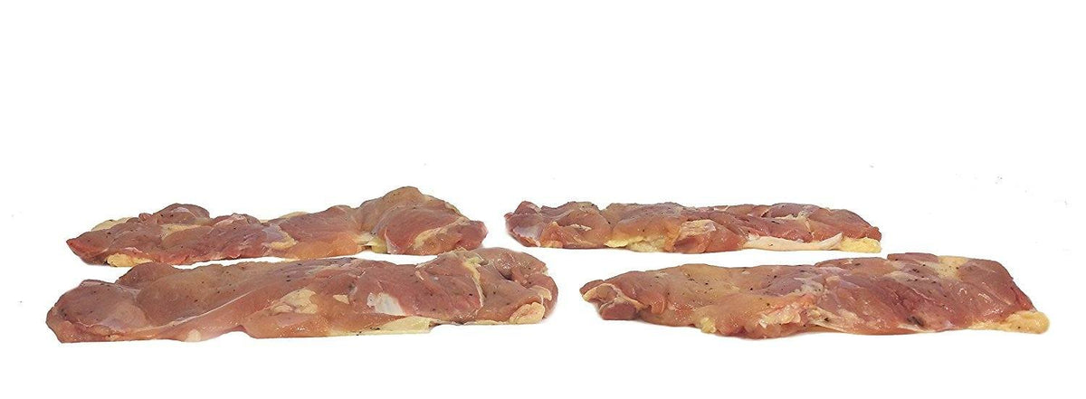 Fresh Local Meat Delivery - Deboned Chicken Thighs Chef Select - 3 Pounds - Lightly Seasoned - Skin On