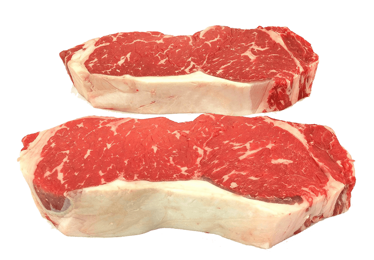 Fresh Local Meat Delivery - New York Strip Steak Angus Beef Cut Fresh Daily (2 Steaks 1.25 Pounds) Chef's Choice