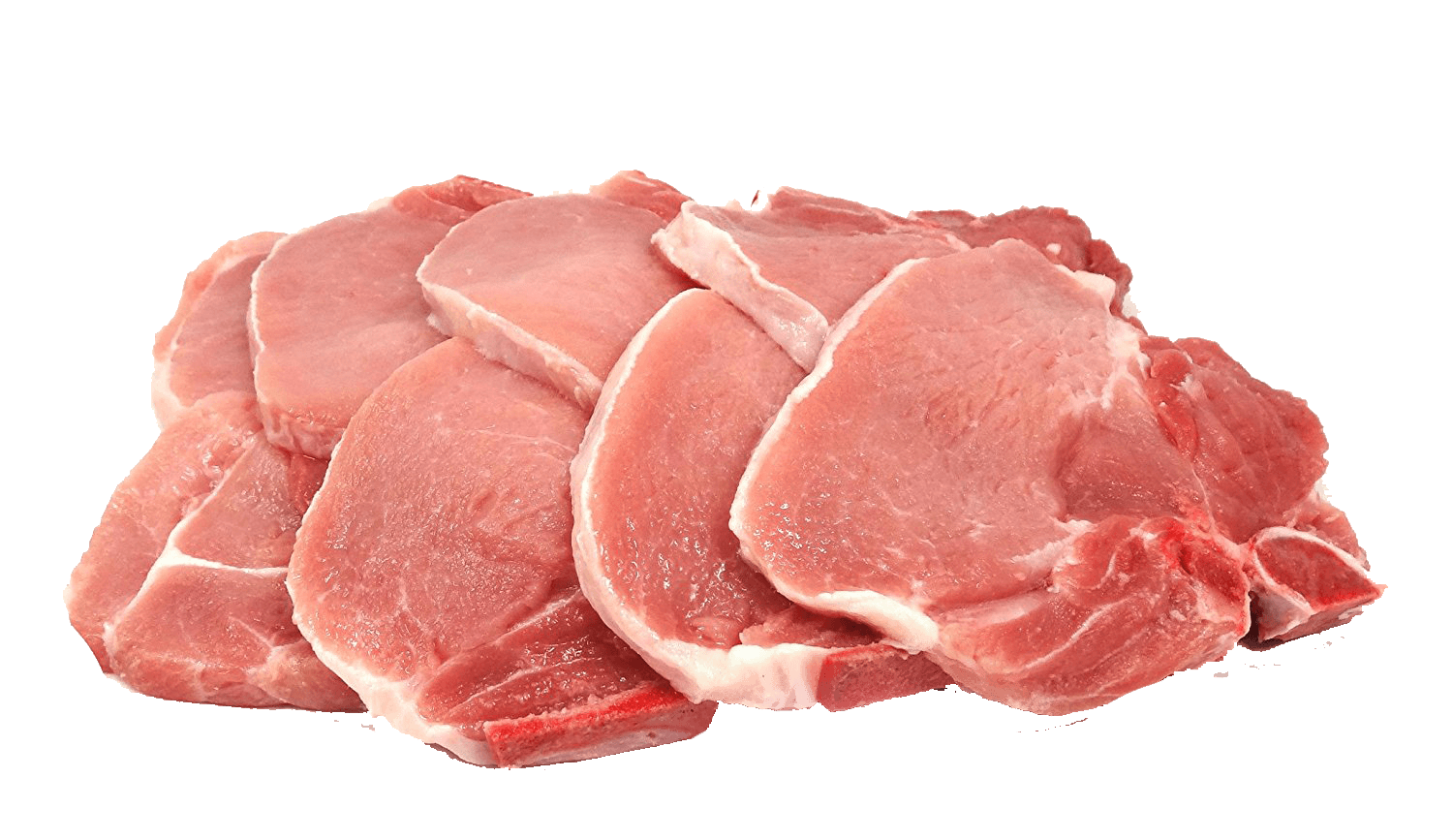 Fresh Local Meat Delivery - Thin Size Pork Chops - (1/4 Inch Thick 2 Pounds) - Family Pack - Cut Fresh Daily -8 Chops. Includes Shipping
