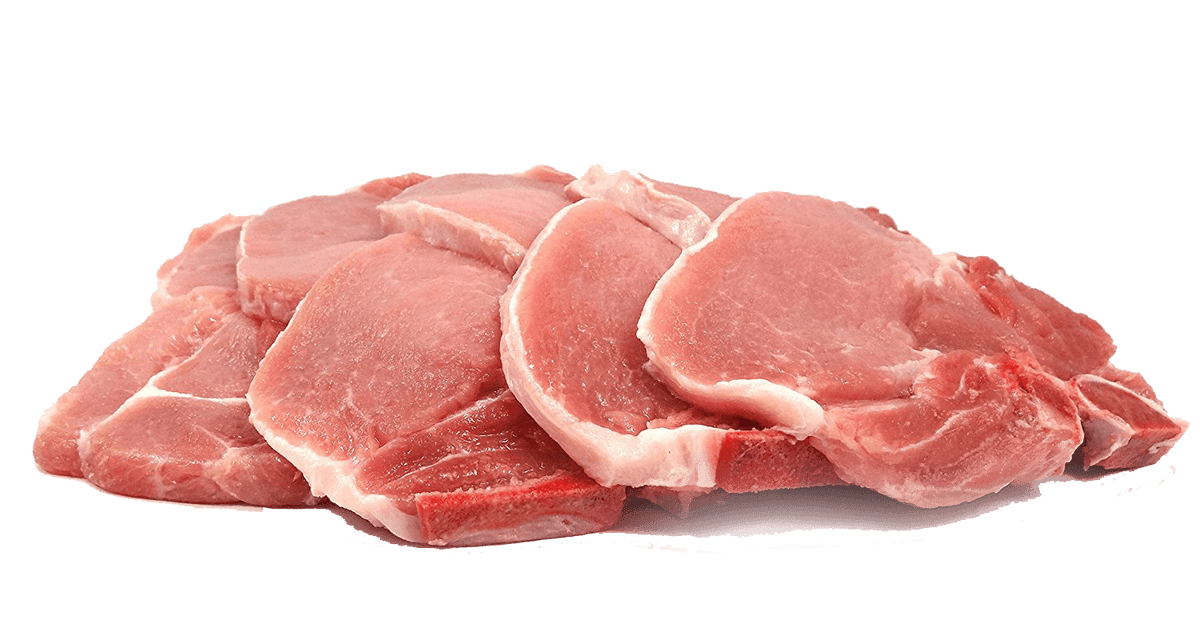 Fresh Local Meat Delivery - Thin Size Pork Chops - (1/4 Inch Thick 2 Pounds) - Family Pack - Cut Fresh Daily -8 Chops. Includes Shipping