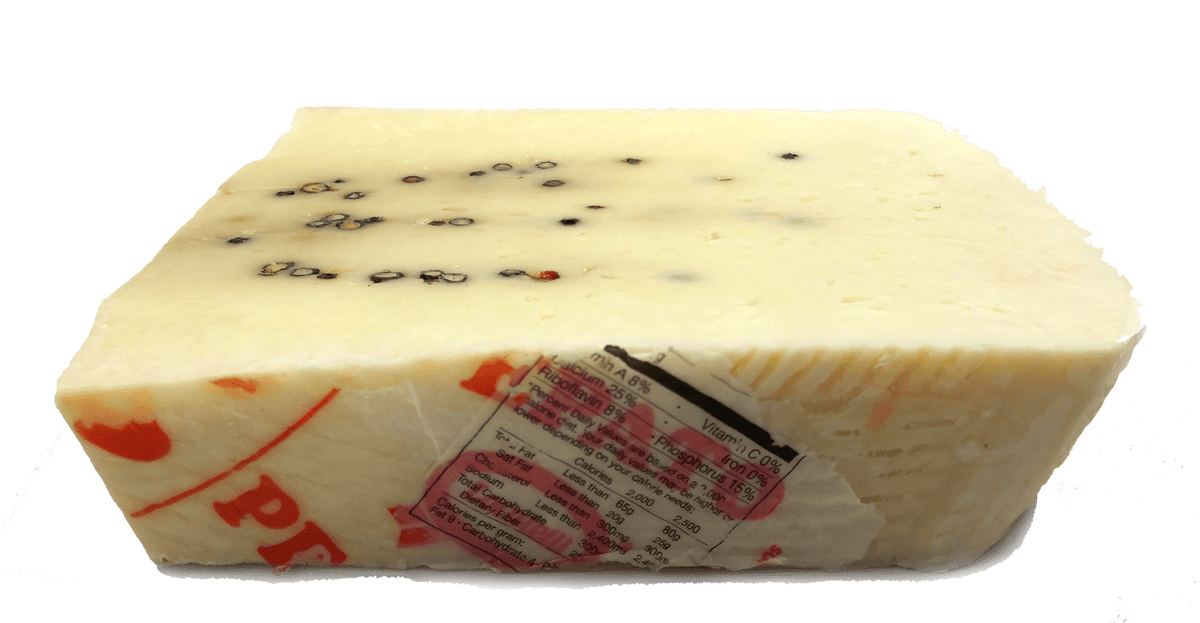Italian Cheese - Locatelli Brand - Pecorino Romano Pepato  1 Pound (With Pepper) Free Shipping