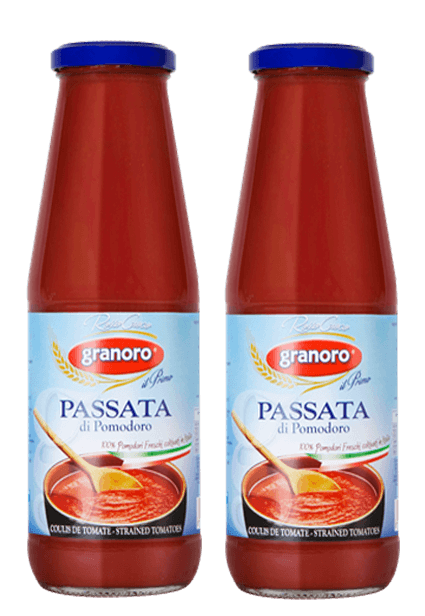 Italian Tomatoes - Granoro Passata Di Pomodoro Crushed And Strained Tomatoes, 690g  2 Jars