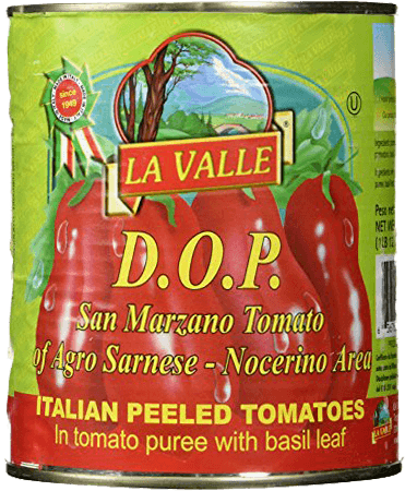 Italian Tomatoes - La Valle San Marzano Peeled Tomatoes D.O.P. - 5 - 28 Ounce Cans Free Shipping