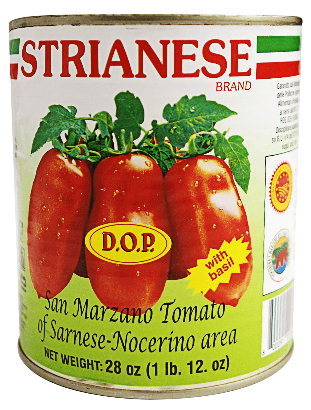 Italian Tomatoes - Strianese Italian DOP Whole San Marzano Tomatoes 28 Oz.Pack Of 3 - FREE SHIPPING