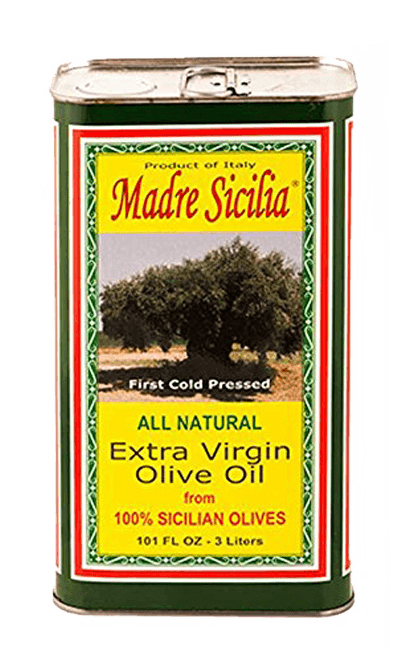 Olive Oil - Madre Sicilia  Extra Virgin Olive Oil. 101 Fl Oz. -  3 Liters. 