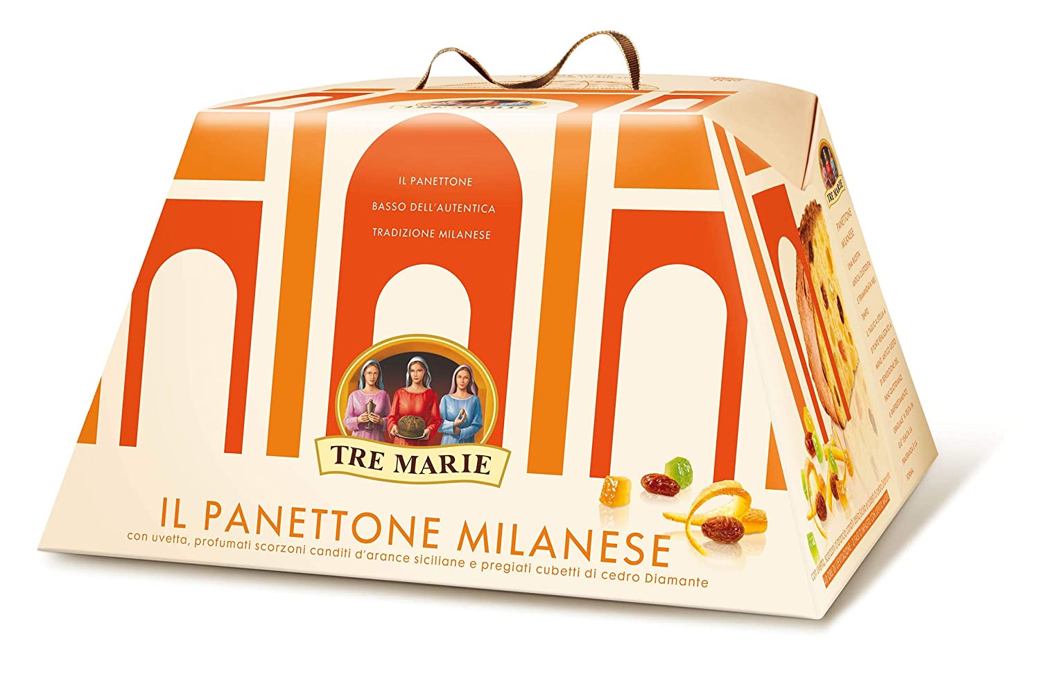 Tre Marie Panettone Milanese 750 g (1 lb 10.5 oz) Traditional Italian Christmas Cake