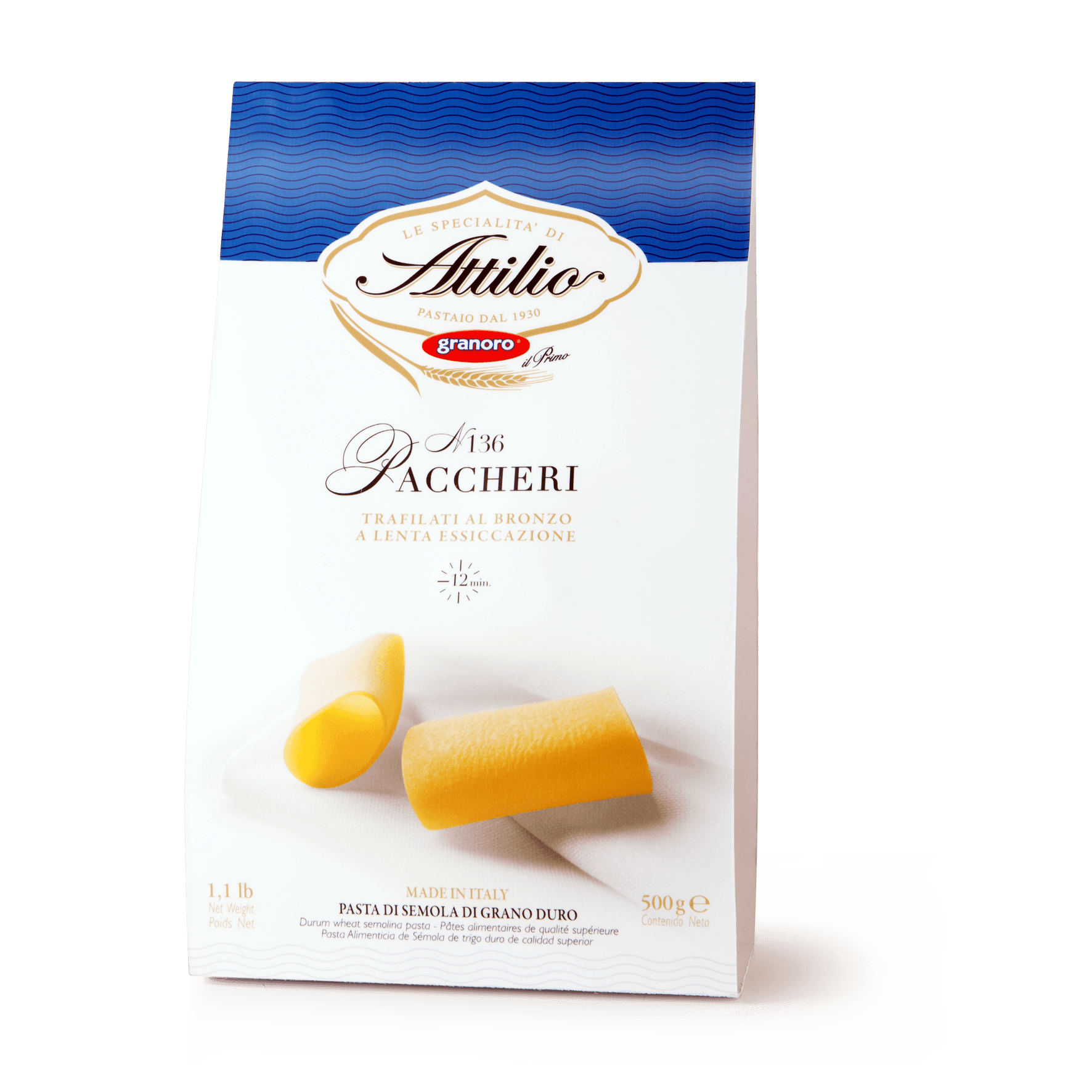 Pasta - Granoro Attilio Paccheri Number 136 - 3 Pack - Free Shipping