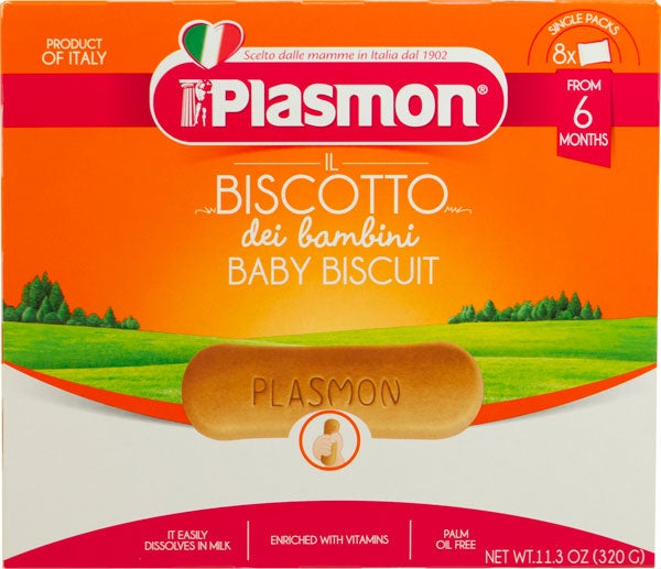Plasmon - Italian Baby Biscuits (Biscotti), - 11.3 oz. Three or Six Boxes - Frank and Sal 