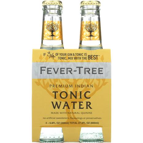 Fever-Tree: Premium Indian Tonic Water Pack of 8 - 6.8 Oz Bottles - Frank  and Sal