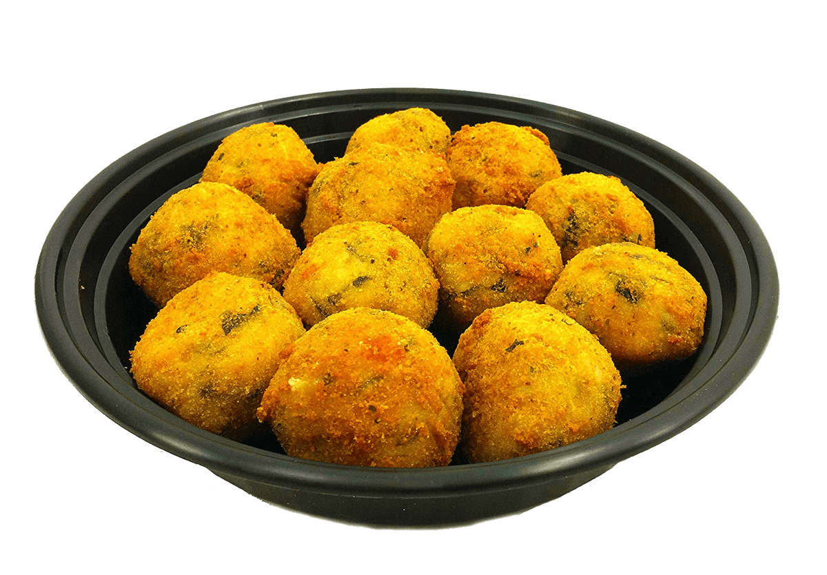 Prepared Food - 24 Mini Spinach Italian Rice Balls (Arancini) Made Fresh Daily - Ready To Eat