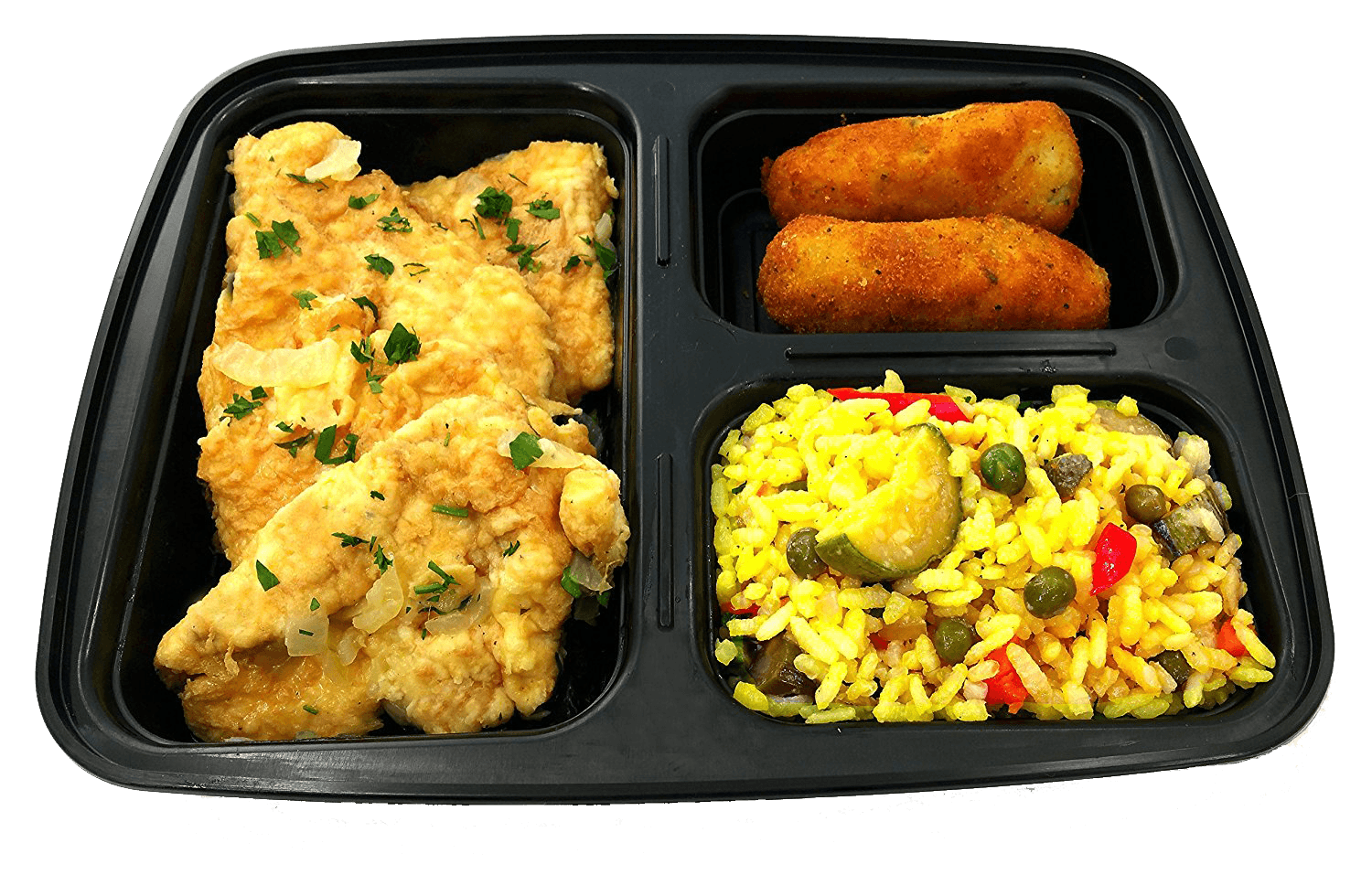 Prepared Food - Fully Cooked Complete Meal Heat And Serve - Chicken Francese, Potato Croquettes And Arborio Rice Made Fresh Daily. - 4 Orders -